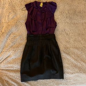 BCBG purple dress with bubble skirt
